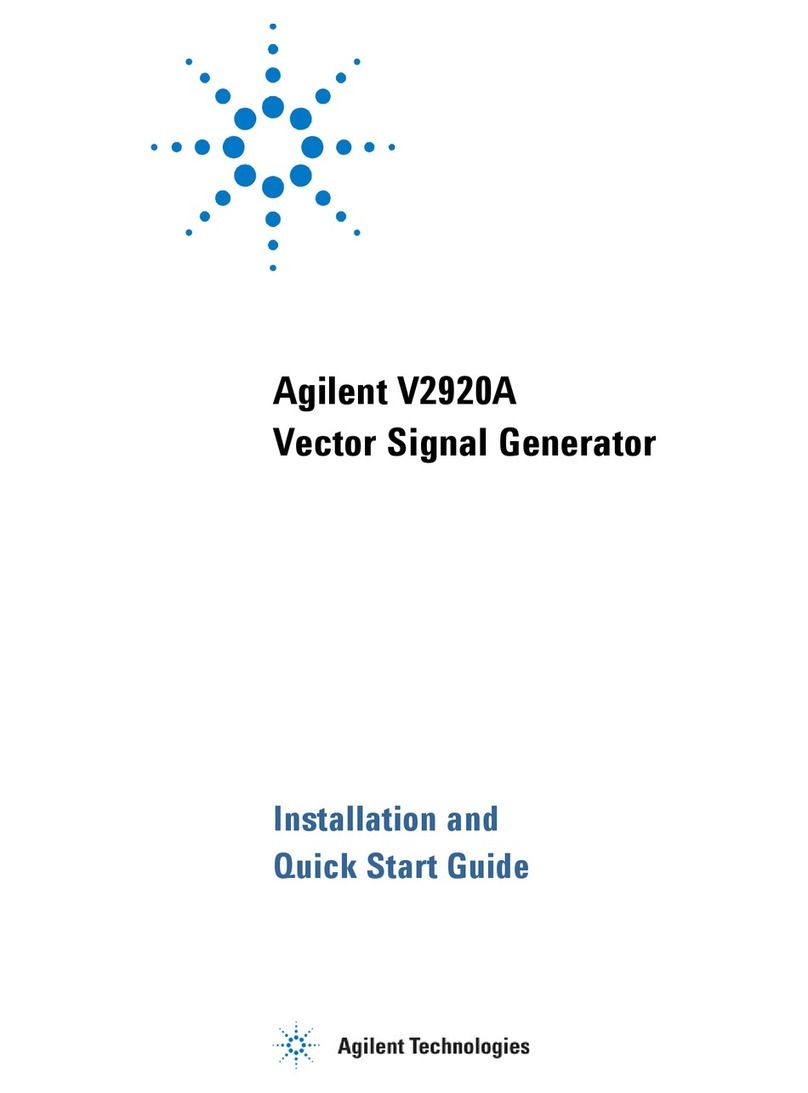 Agilent Technologies V2920A User manual