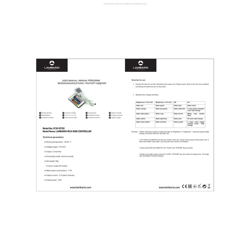 Lambario LY30-01130 User manual