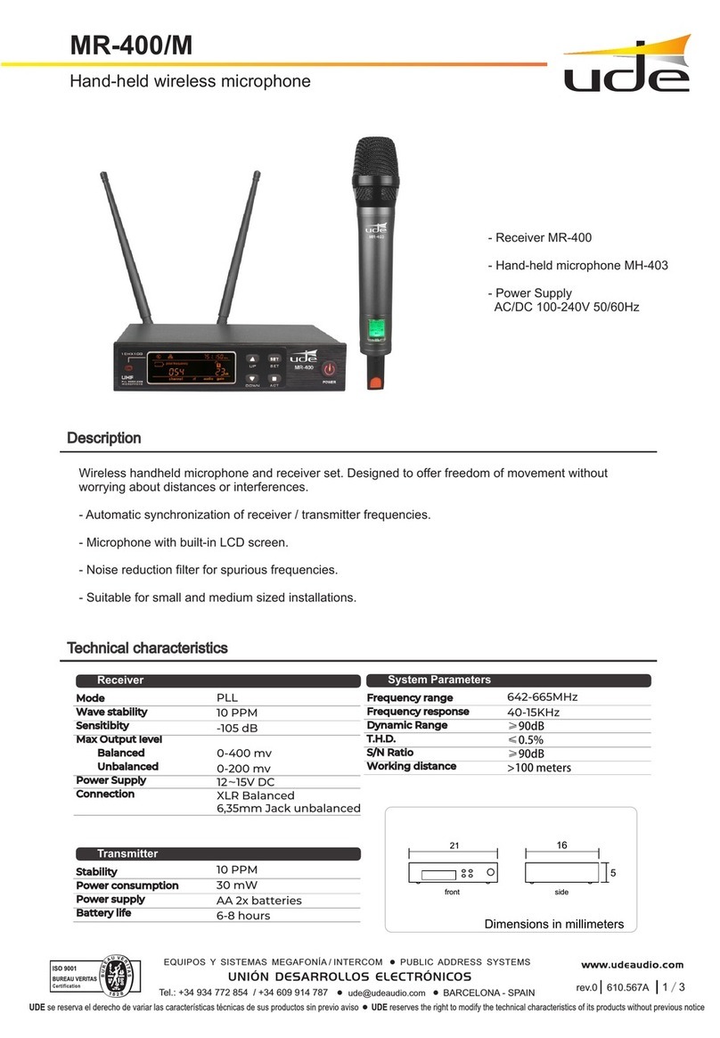 Ude MR-400/M manual