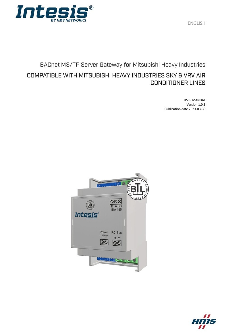 HMS Intesis IN485MHI001R000 User manual