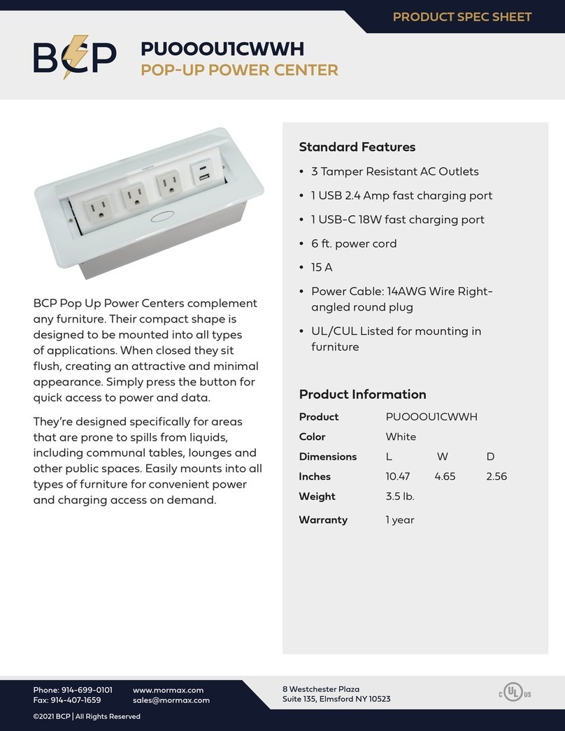 BCP PUOOOU1CWWH Instruction sheet