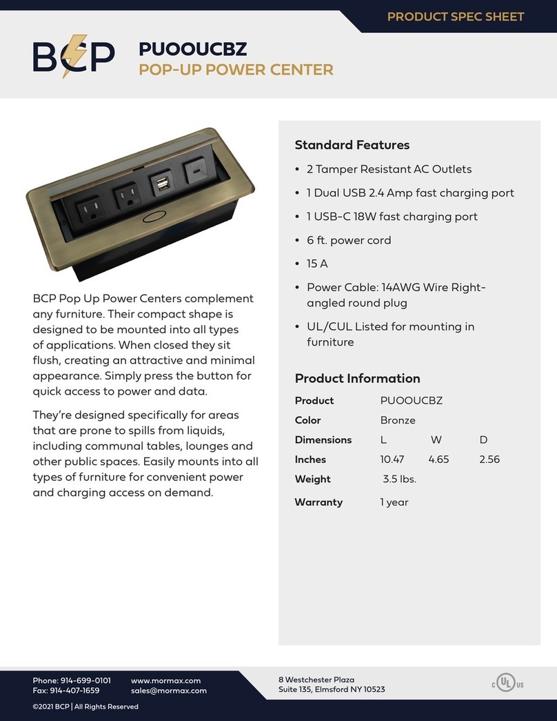 BCP PUOOUCBZ Instruction sheet