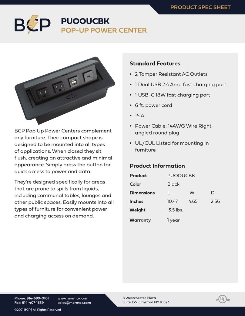 BCP PUOOUCBK Instruction sheet