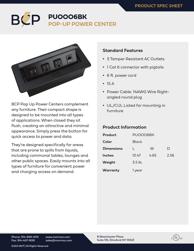 BCP PUOOO6BK Instruction sheet BCP PUOOO6BK Instruction sheet