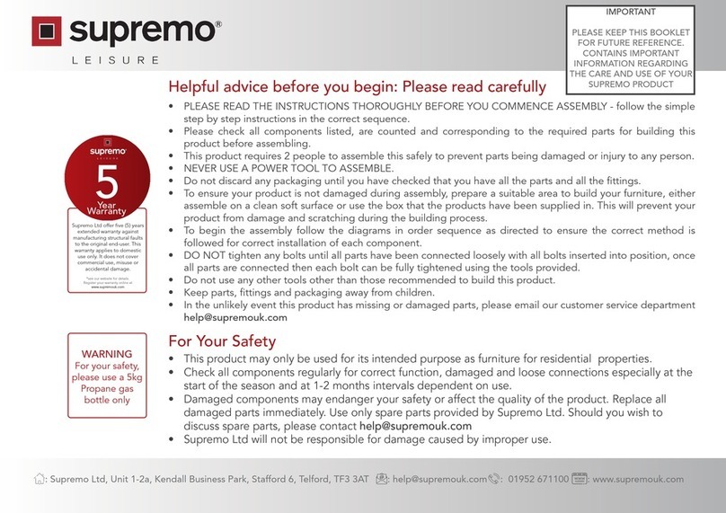supremo LEISURE PORTOBLELLO LS-059-C Assembly instruction supremo LEISURE PORTOBLELLO LS-059-C Assembly instruction