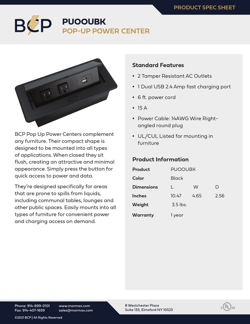 BCP PUOOUBK Instruction sheet