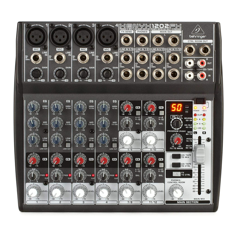 Behringer XENYX 1202FX User manual