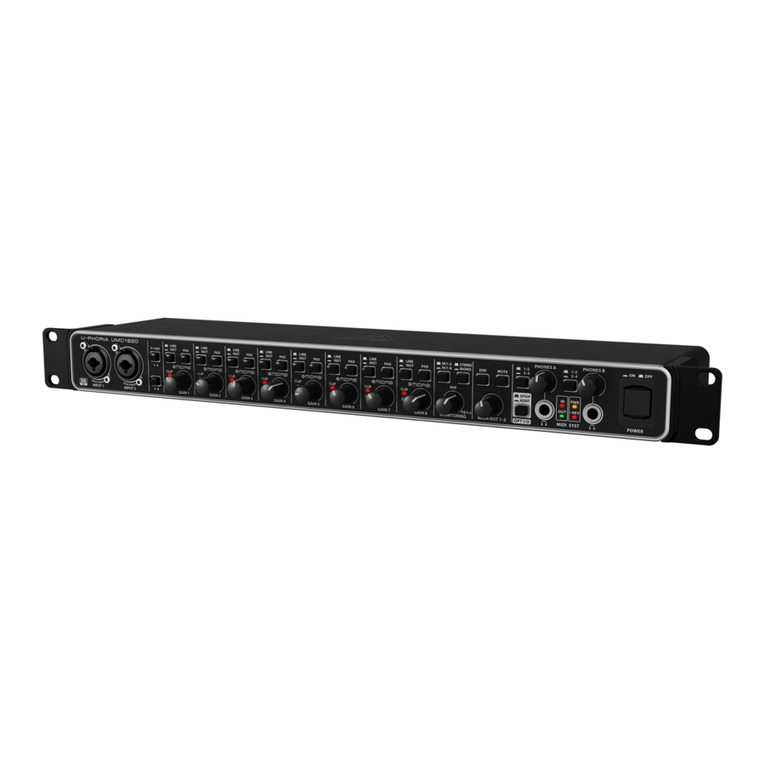 Behringer U-PHORIA UMC1820 quick start guide