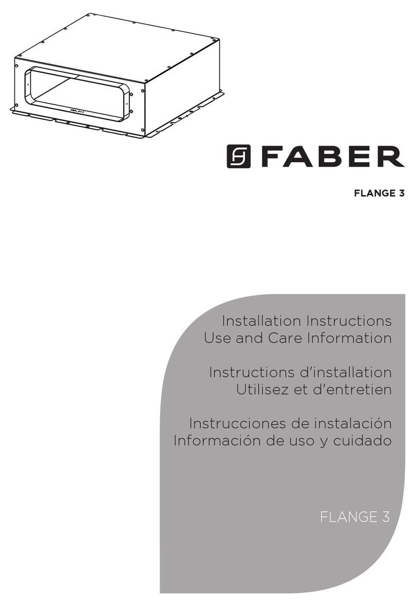 Faber FLANGE 3 Installation instructions; use and care information