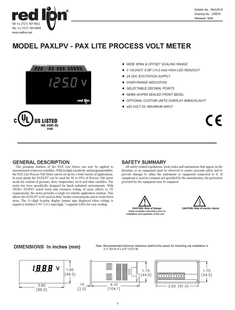 red lion PAX Lite Series User manual