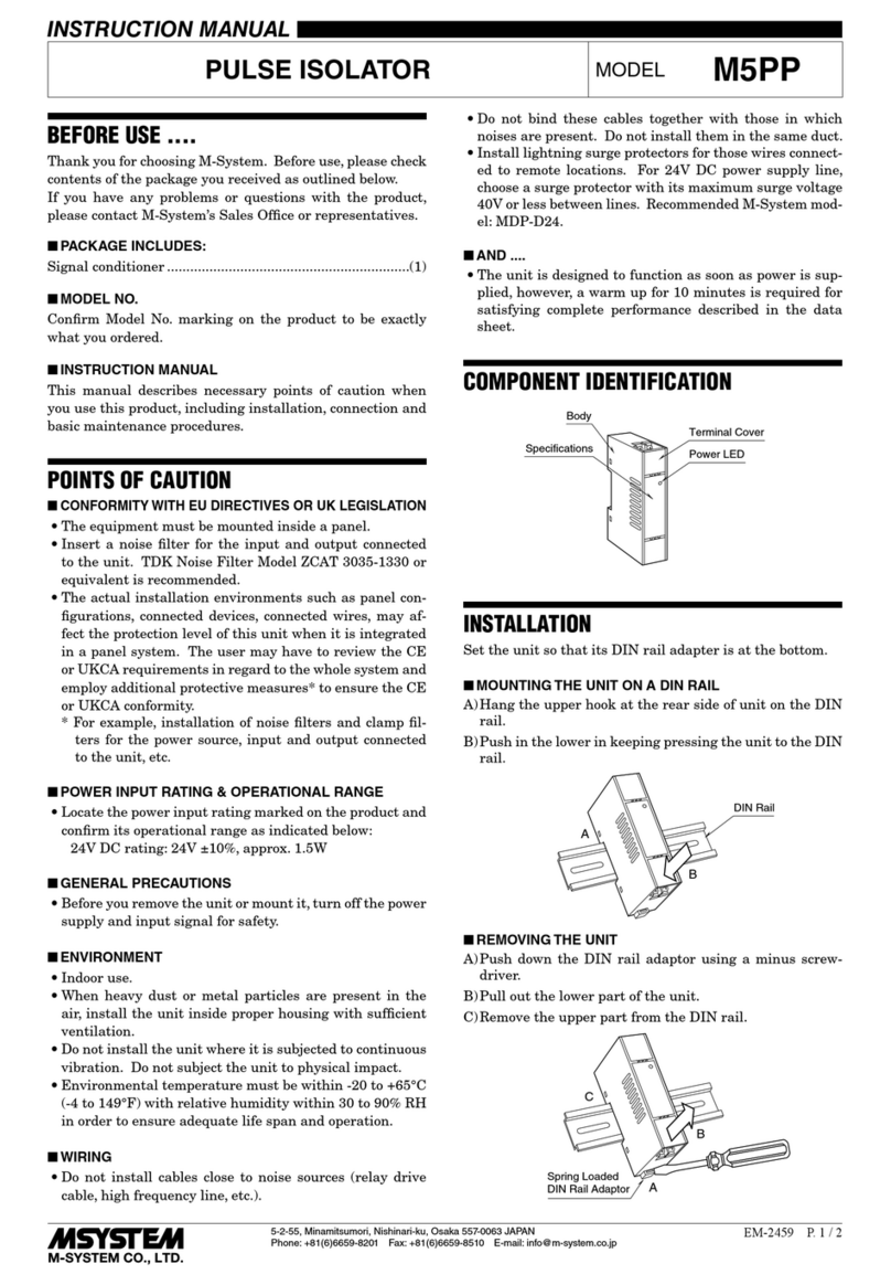 M-system M5PP instruction manual