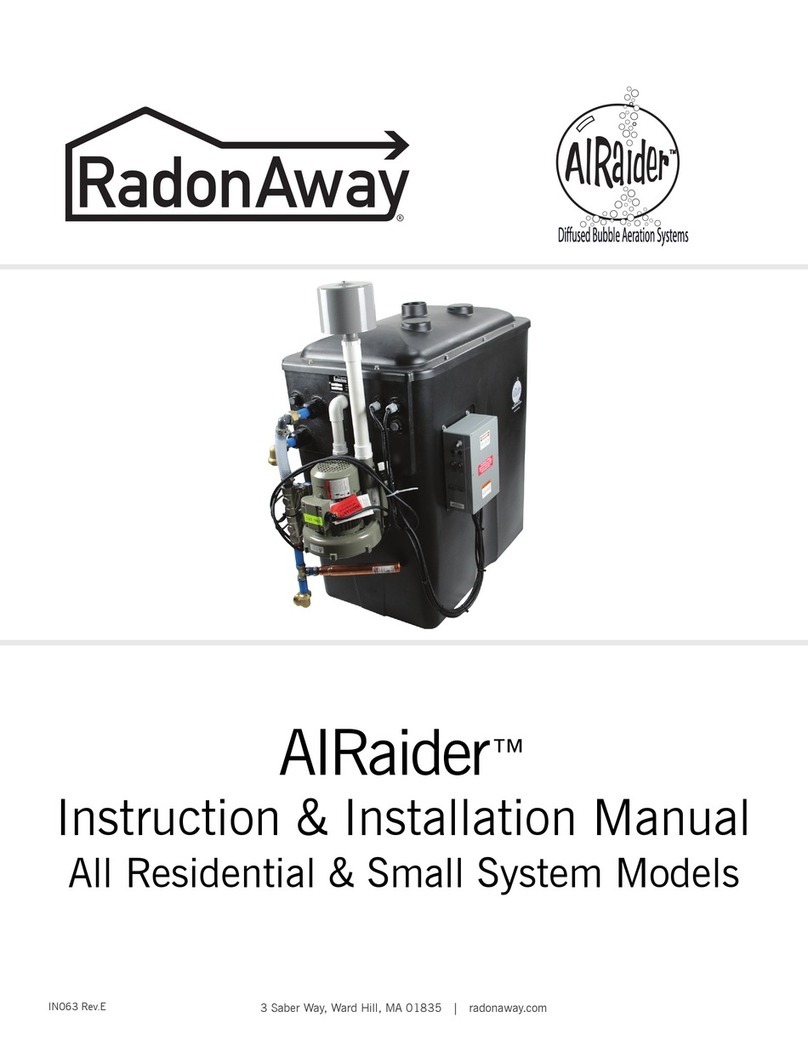 RadonAway AIRaider 321 Instruction & installation manual