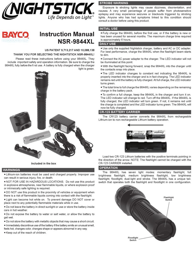 Bayco NIGHTSTICK Dual-Light Xtreme Lumens... User manual