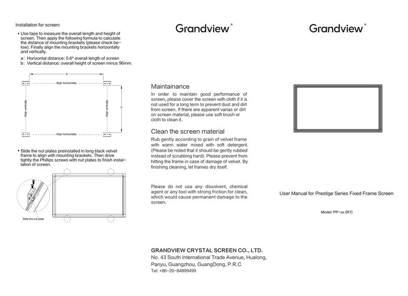 Grandview Prestige PP R1 Series User manual
