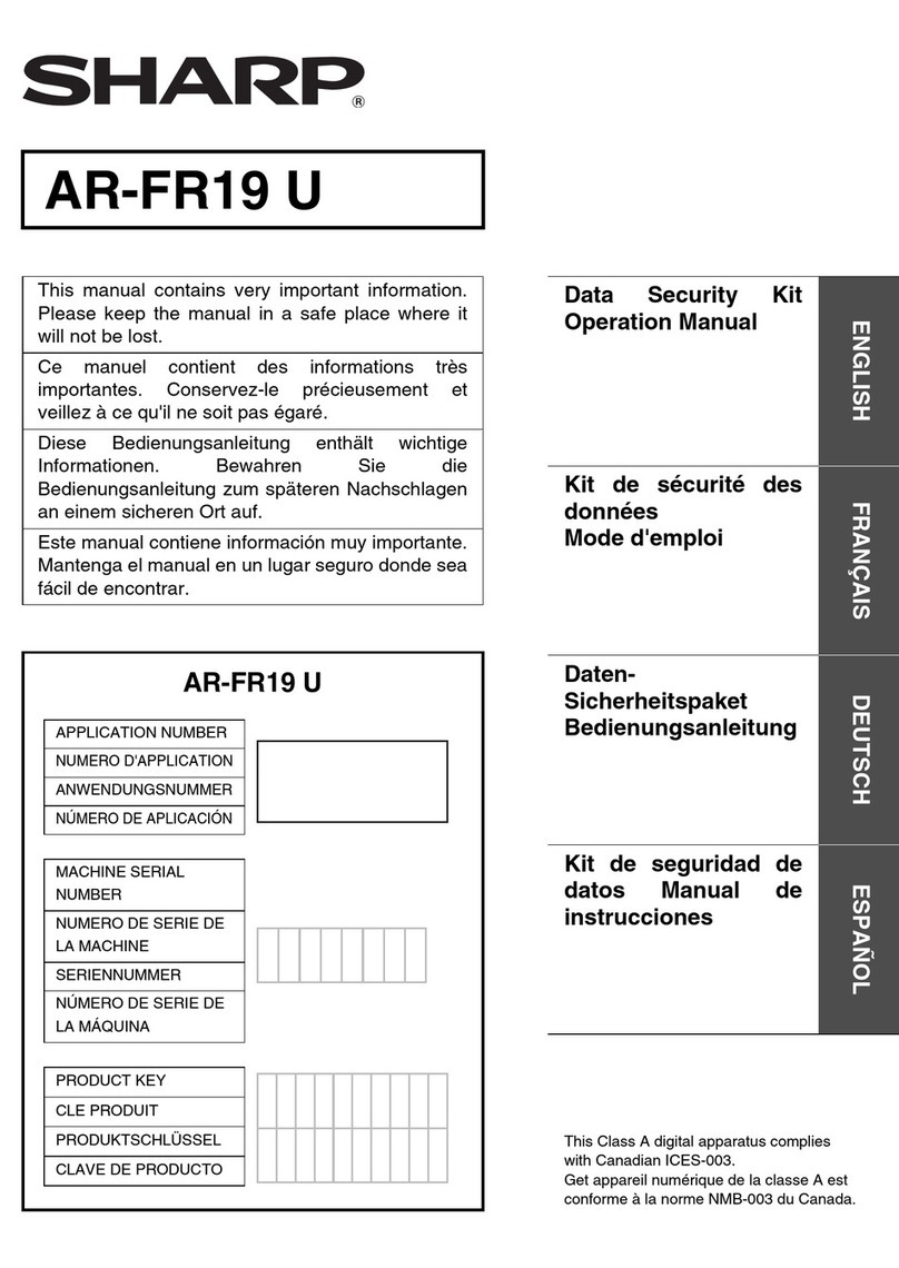 Sharp AR-FR19 U User manual Sharp AR-FR19 U User manual