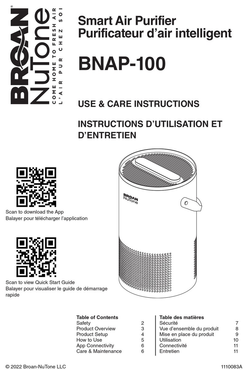 NuTone BNAP-100 Use & care instructions