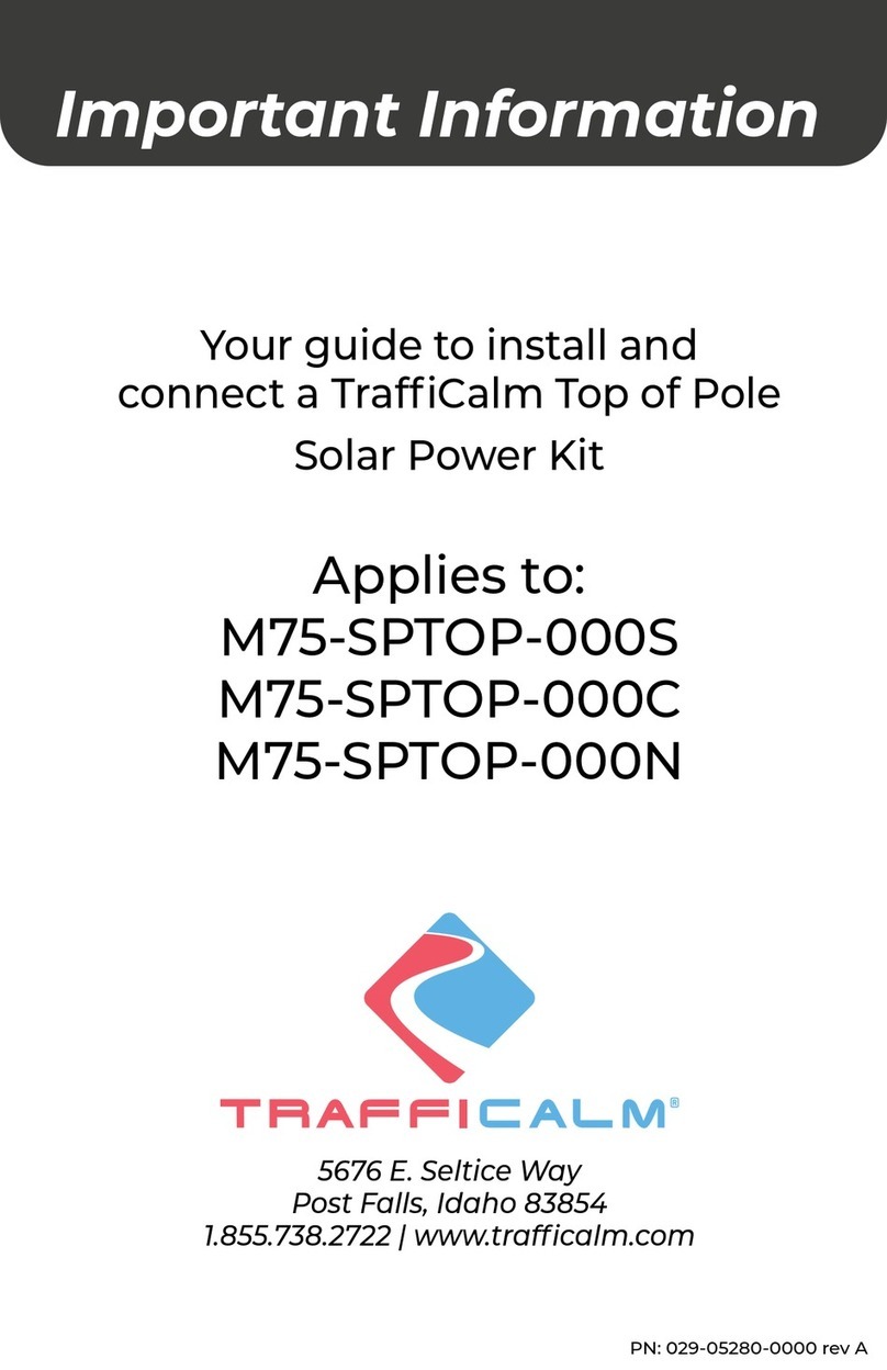 TraffiCalm M75-SPTOP-000S Important information TraffiCalm M75-SPTOP-000S Important information