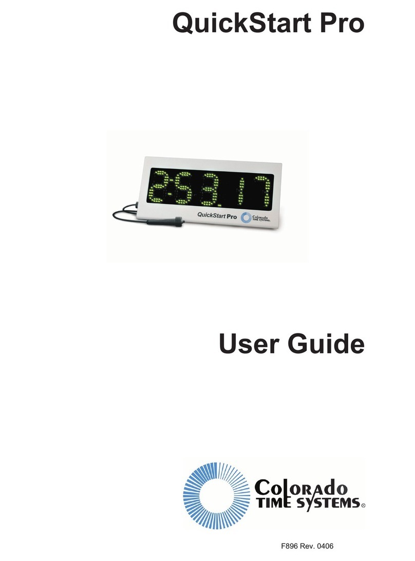 Colorado time systems QuickStart Pro User manual Colorado time systems QuickStart Pro User manual