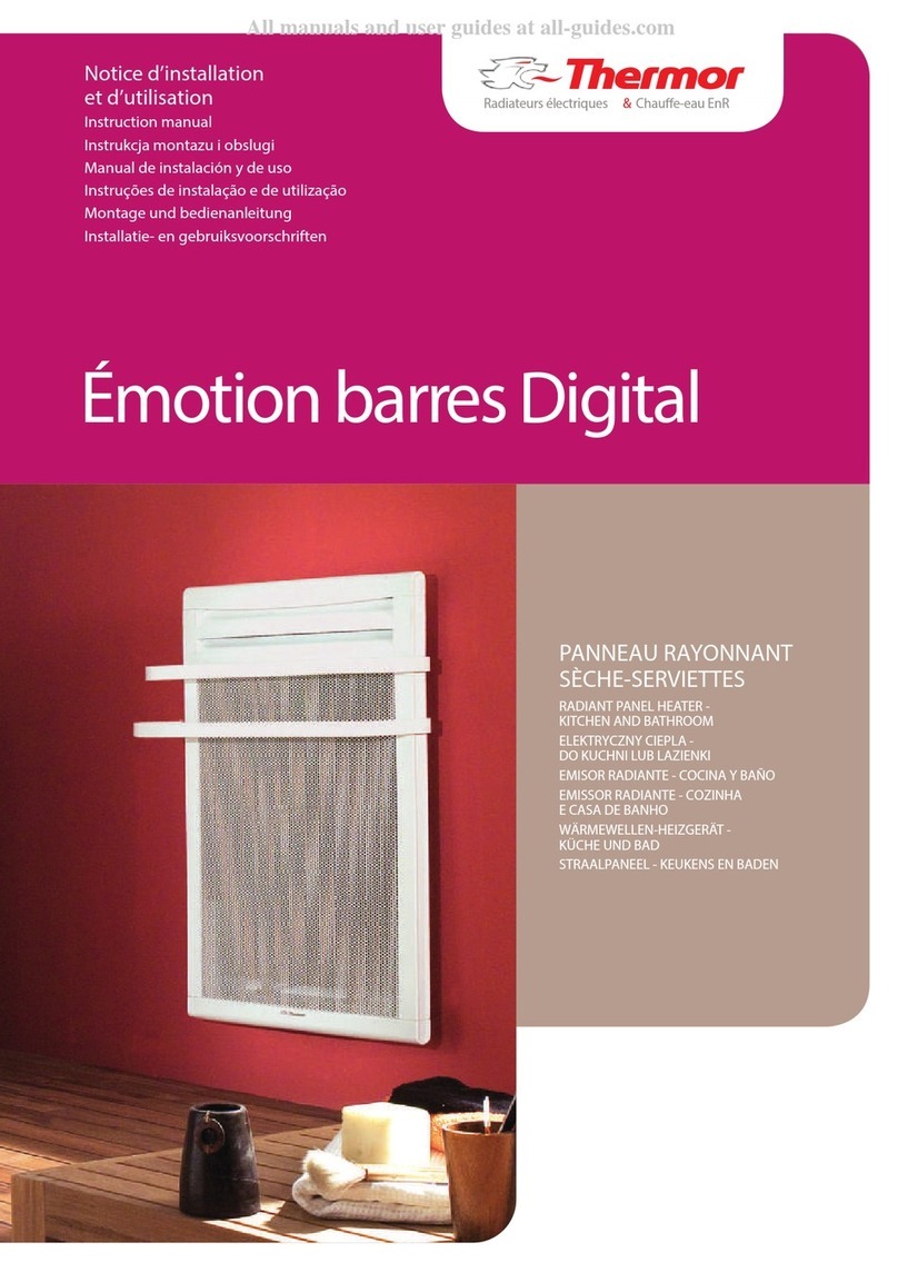 Thermor Emotion Barres Digital User manual Thermor Emotion Barres Digital User manual