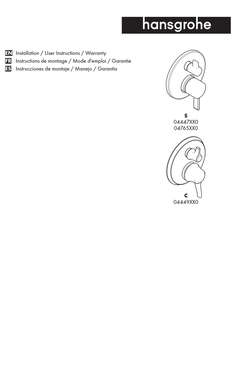 Hans Grohe S 04447 0 Series Instruction Manual Hans Grohe S 04447 0 Series Instruction Manual