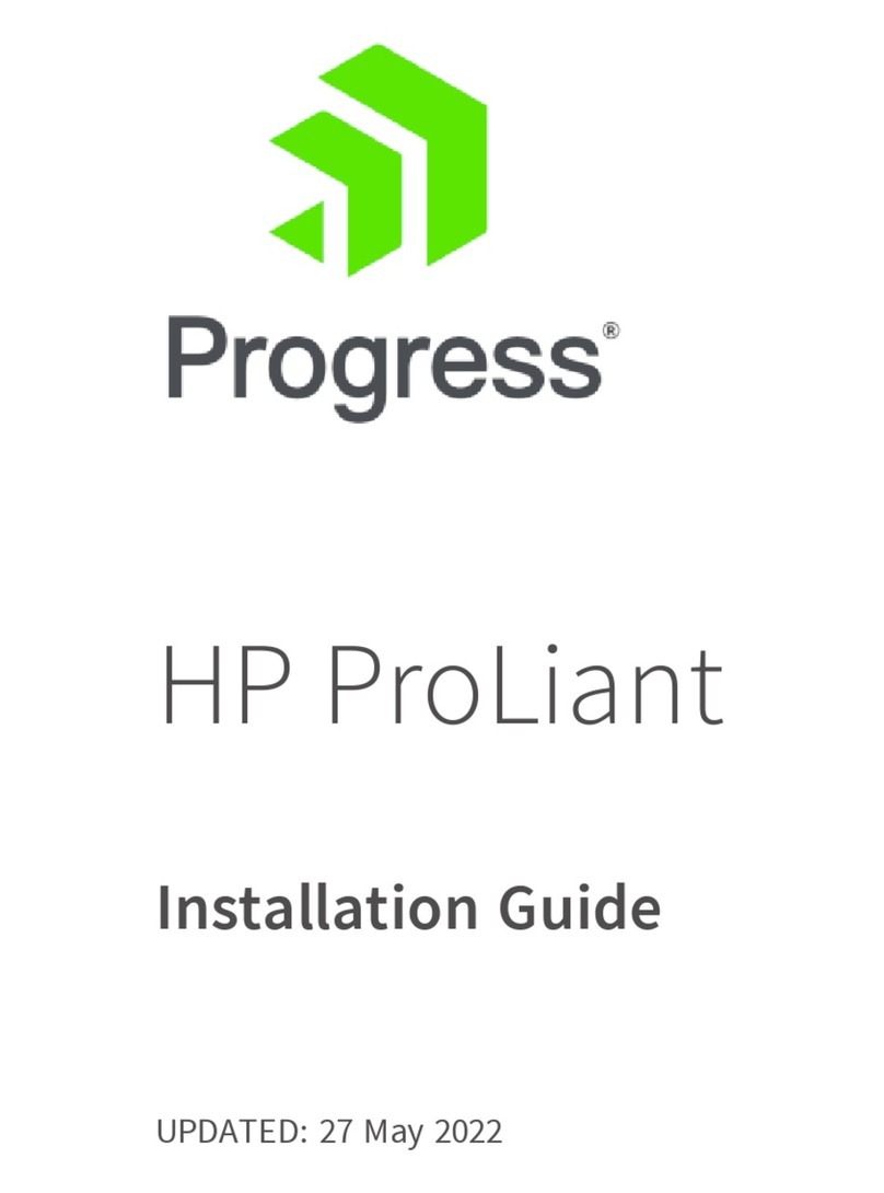 Progress HP ProLiant installation guide Progress HP ProLiant installation guide