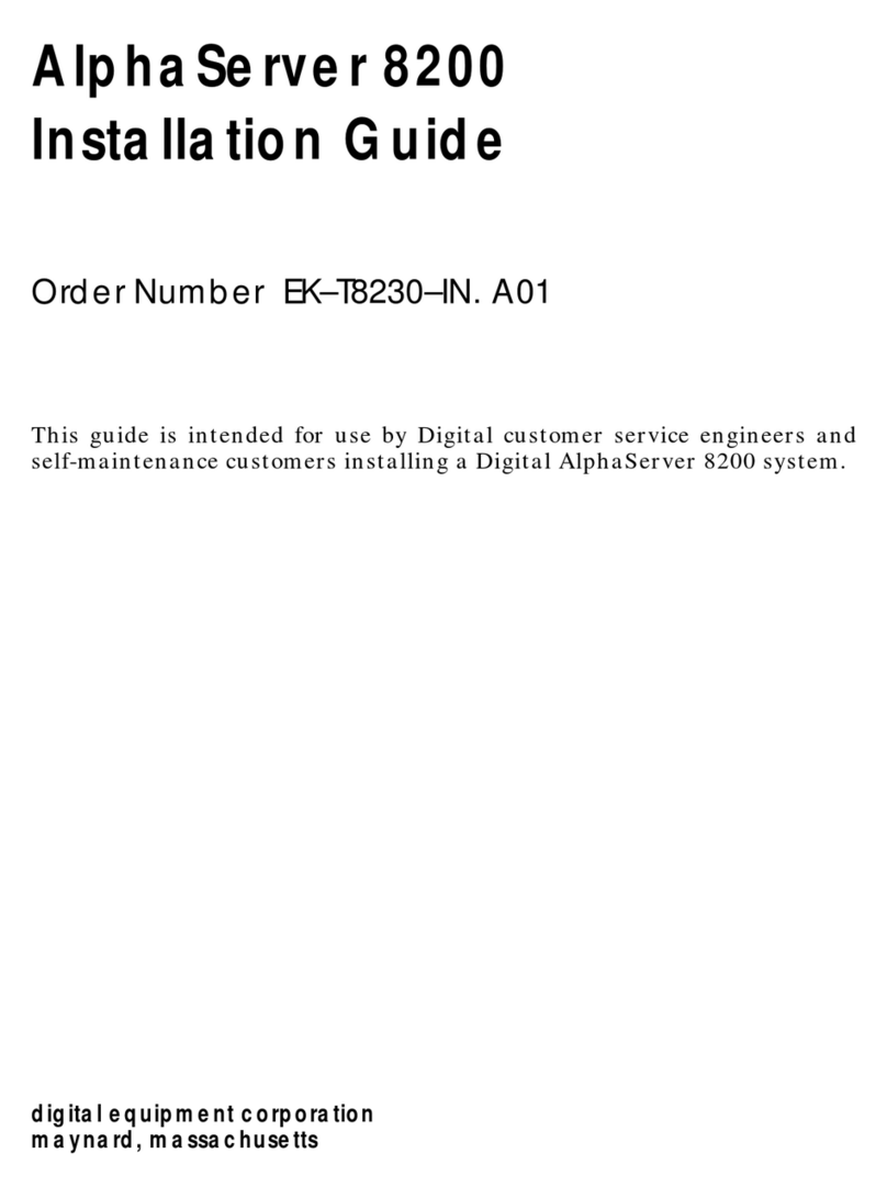 DEC AlphaServer 8200 User manual DEC AlphaServer 8200 User manual
