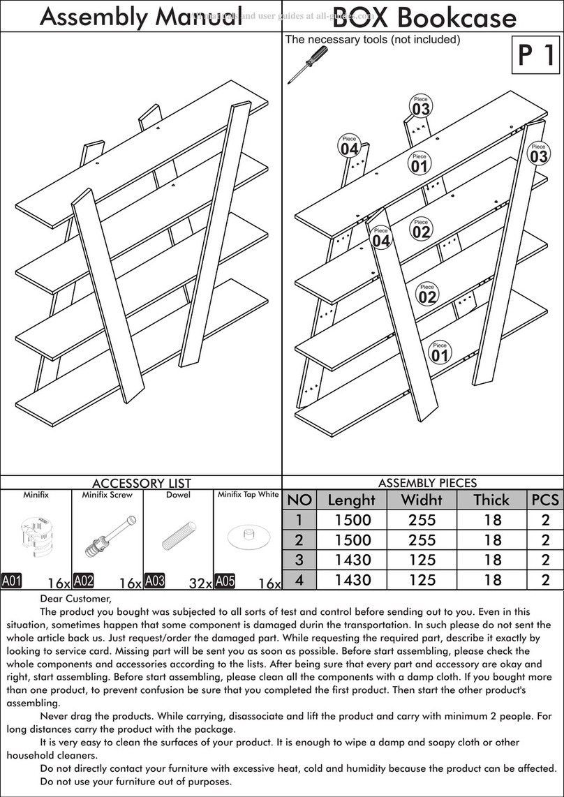 pakoworld BOX Bookcase User manual pakoworld BOX Bookcase User manual