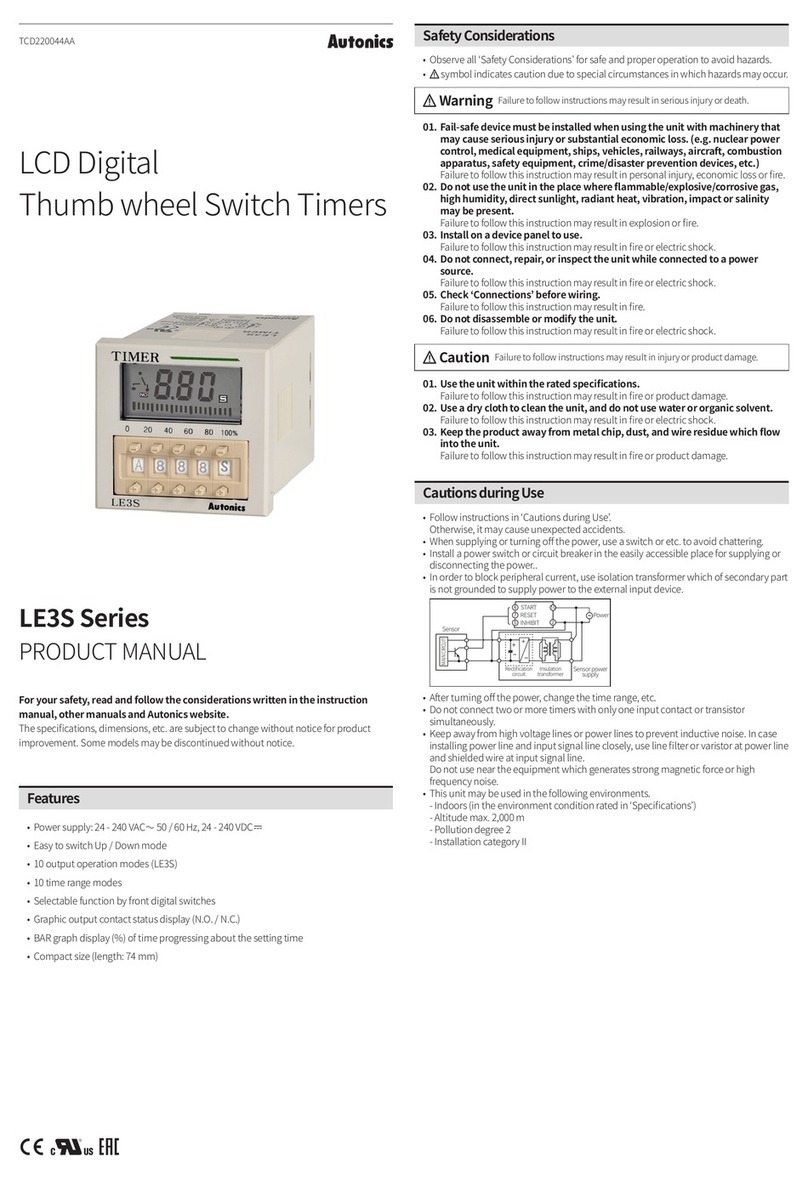 Autonics LE3S Series product manual