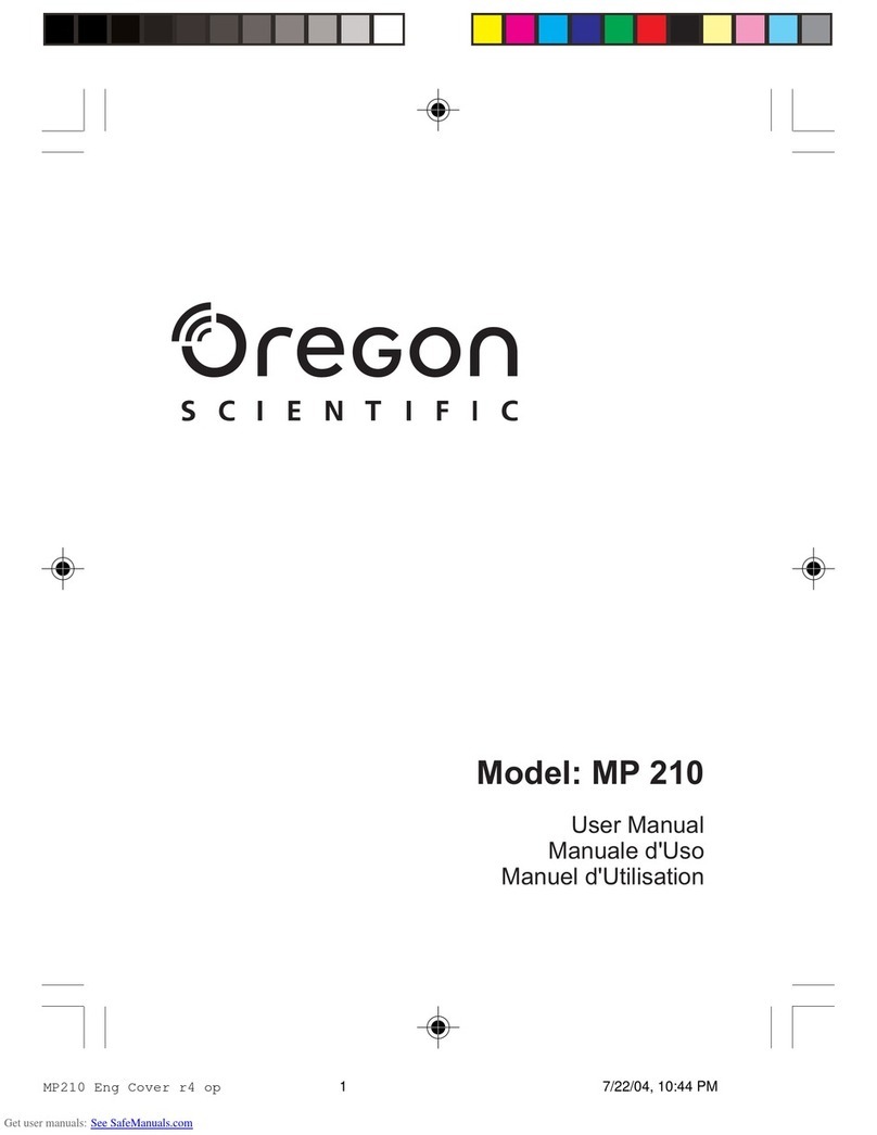 Oregon Scientific MP 210 User manual