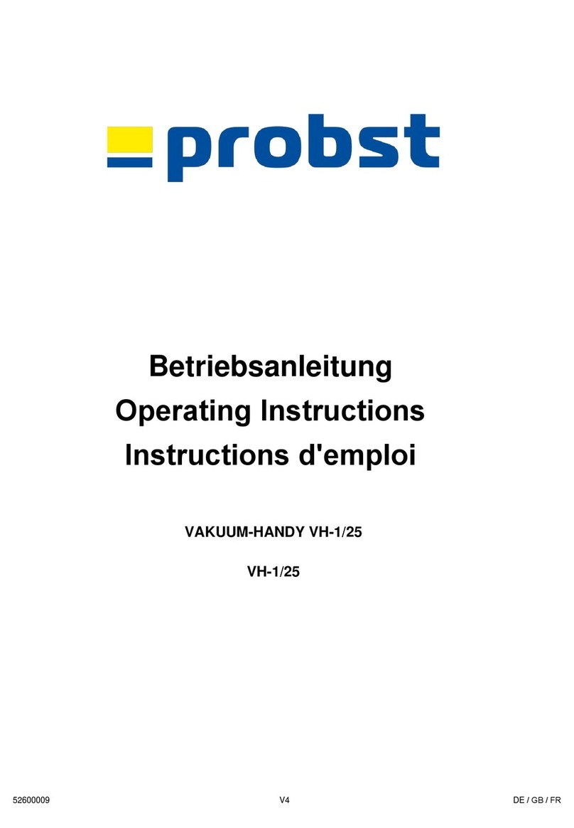 probst VACUUM-HANDY VH-1/25 User manual