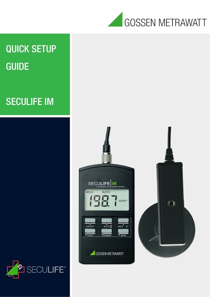 Gossen MetraWatt SECULIFE IM User manual