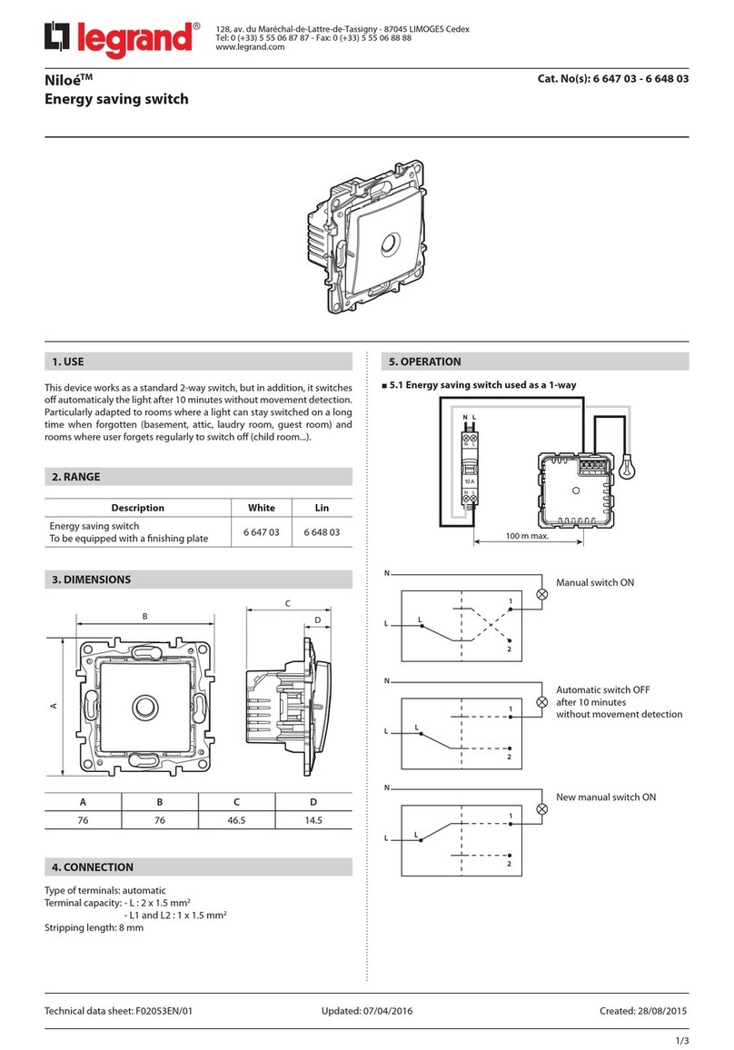 LEGRAND Niloe 6 647 03 User manual