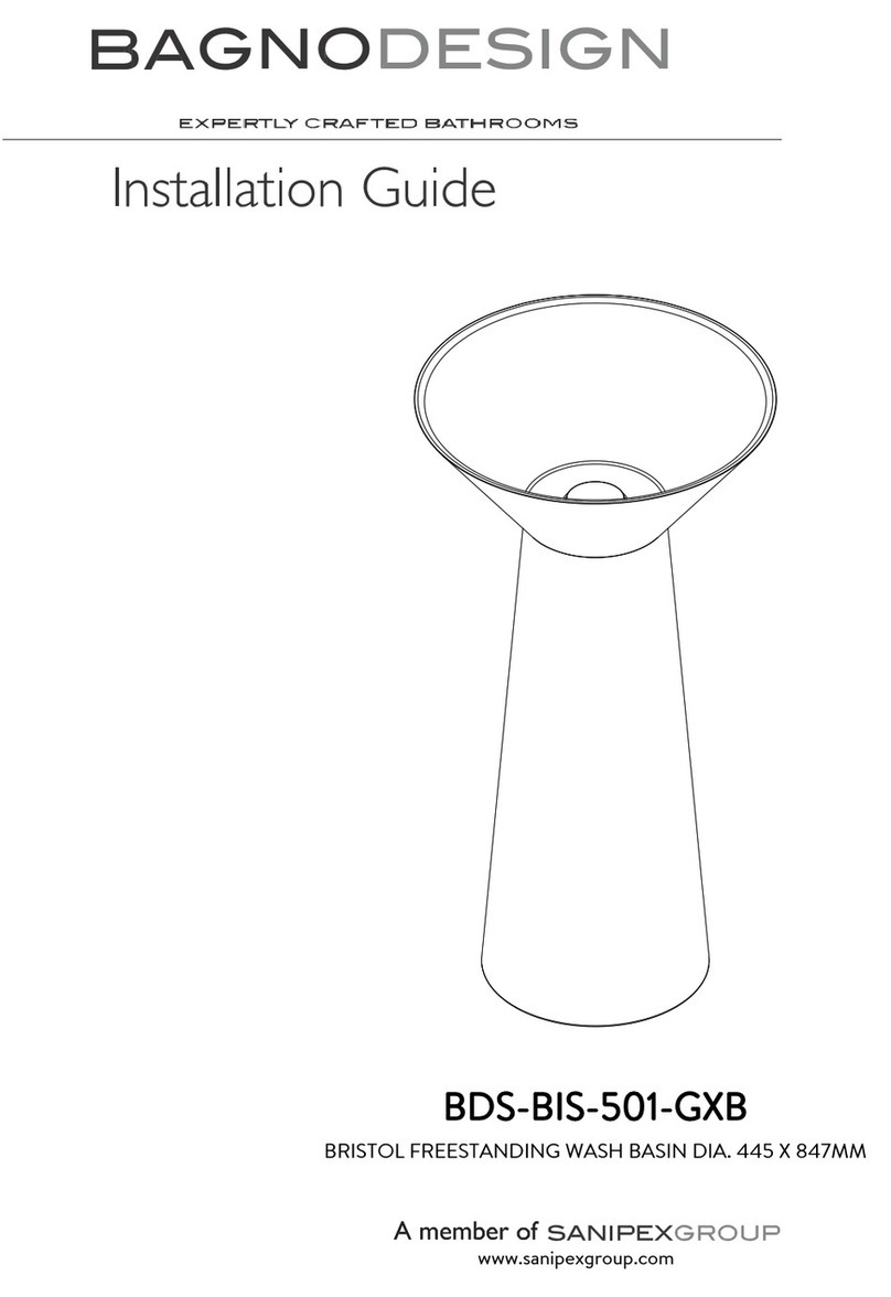 Sanipex BAGNODESIGN BDS-BIS-501-GXB installation guide