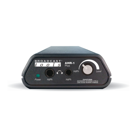 Broadcast Tools AHR-1 Plus User manual Broadcast Tools AHR-1 Plus User manual