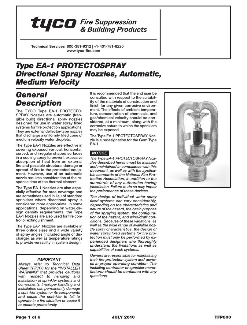 Tyco PROTECTOSPRAY EA-1 manual