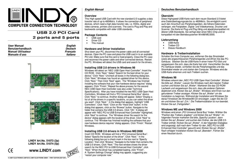 Lindy 51073 user manual