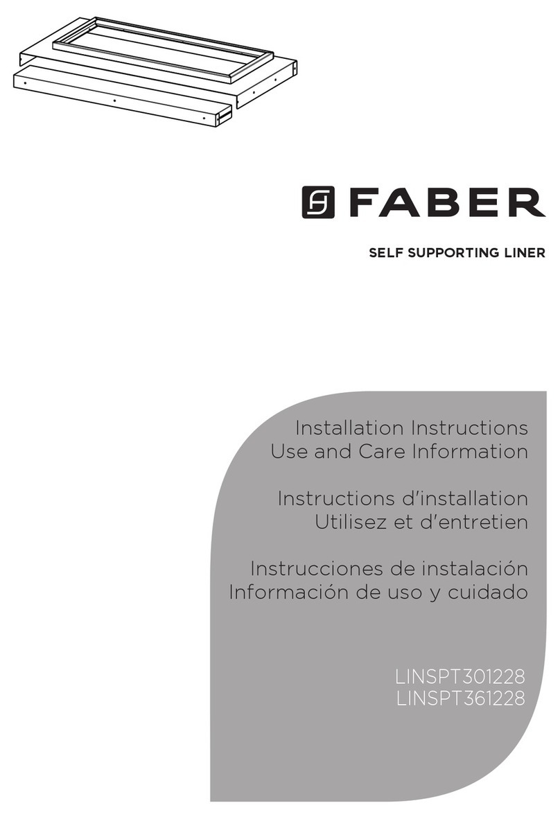 Faber LINSPT301228 Installation instructions; use and care information