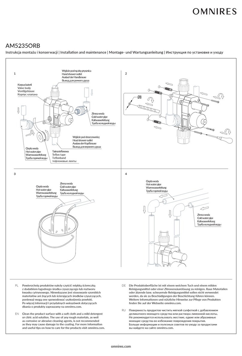 Omnires ARMANCE AM5235ORB Instruction Manual Omnires ARMANCE AM5235ORB Instruction Manual
