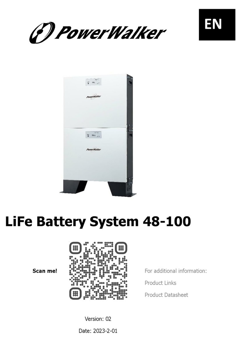PowerWalker LiFe Battery System 48-100 manual