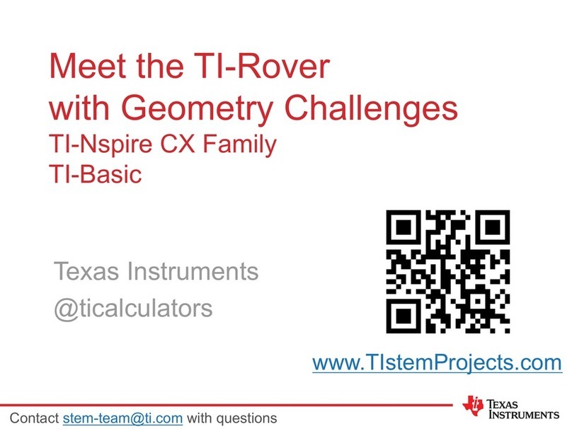 Texas Instruments TI-Rover with Geometry Challenges User manual Texas Instruments TI-Rover with Geometry Challenges User manual