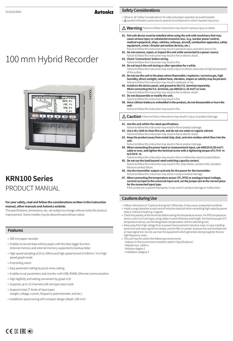 Autonics krn100 series User manual