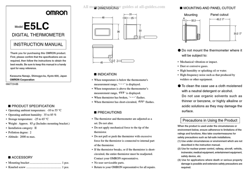 Omron E5L-C Series User manual Omron E5L-C Series User manual
