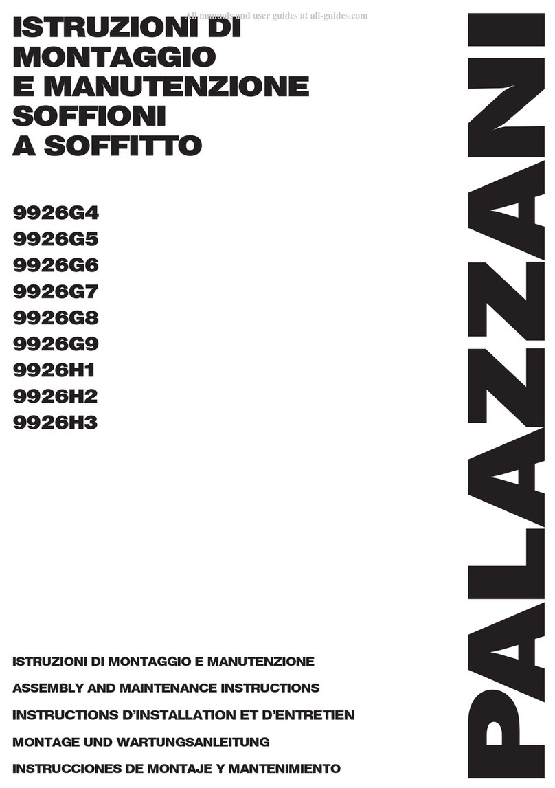 PALAZZANI SOFFIONI 9926G4 Assembly and maintenance instructions PALAZZANI SOFFIONI 9926G4 Assembly and maintenance instructions