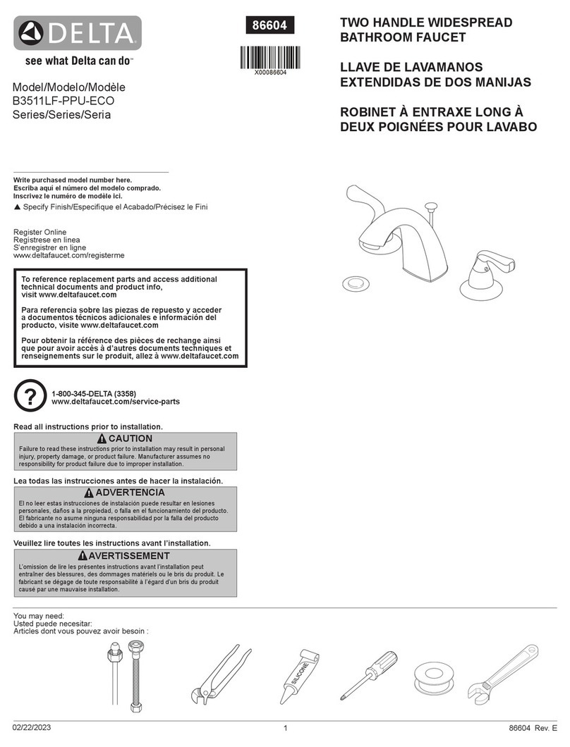 Delta FOUNDATIONS B3511LF-PPU-ECO User manual