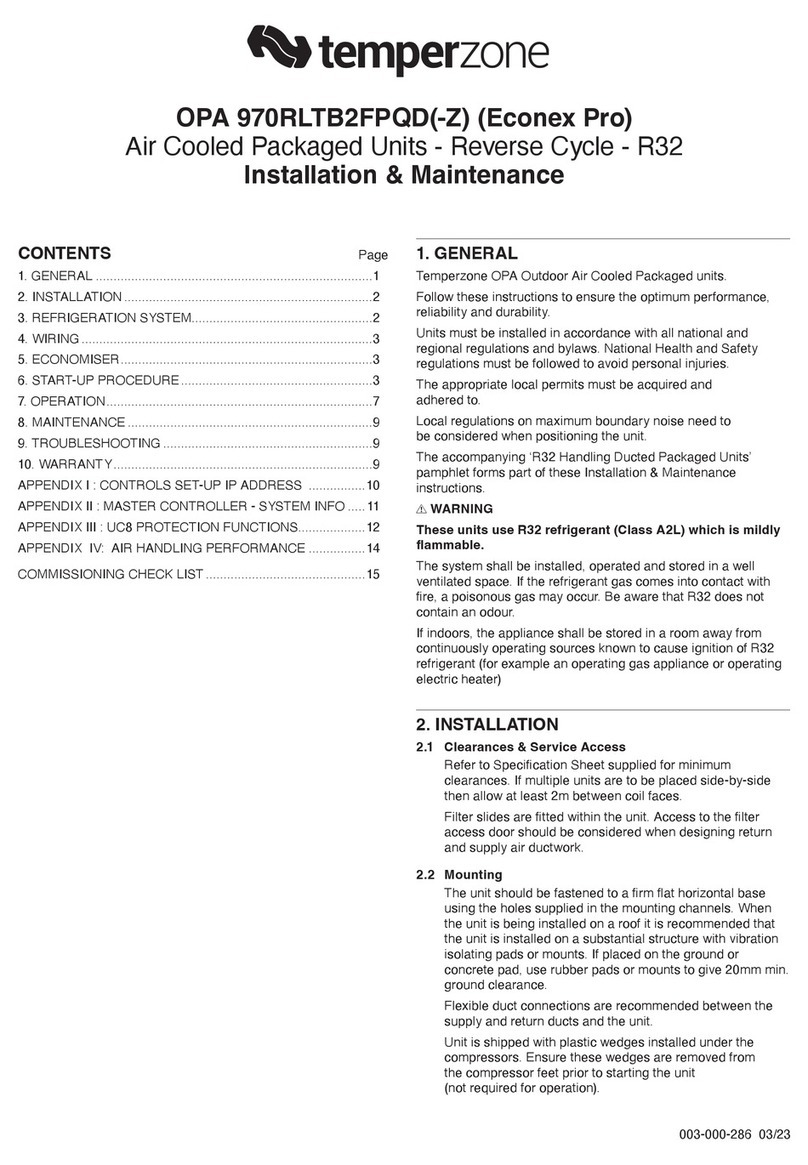 TemperZone Econex Pro Maintenance and service guide