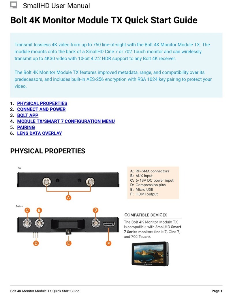 Teradek Bolt 4K Monitor Module TX quick start guide