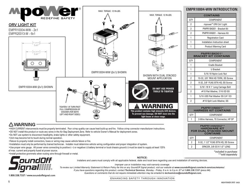 Soundoff Signal MPower EMPR10004-WW User manual Soundoff Signal MPower EMPR10004-WW User manual