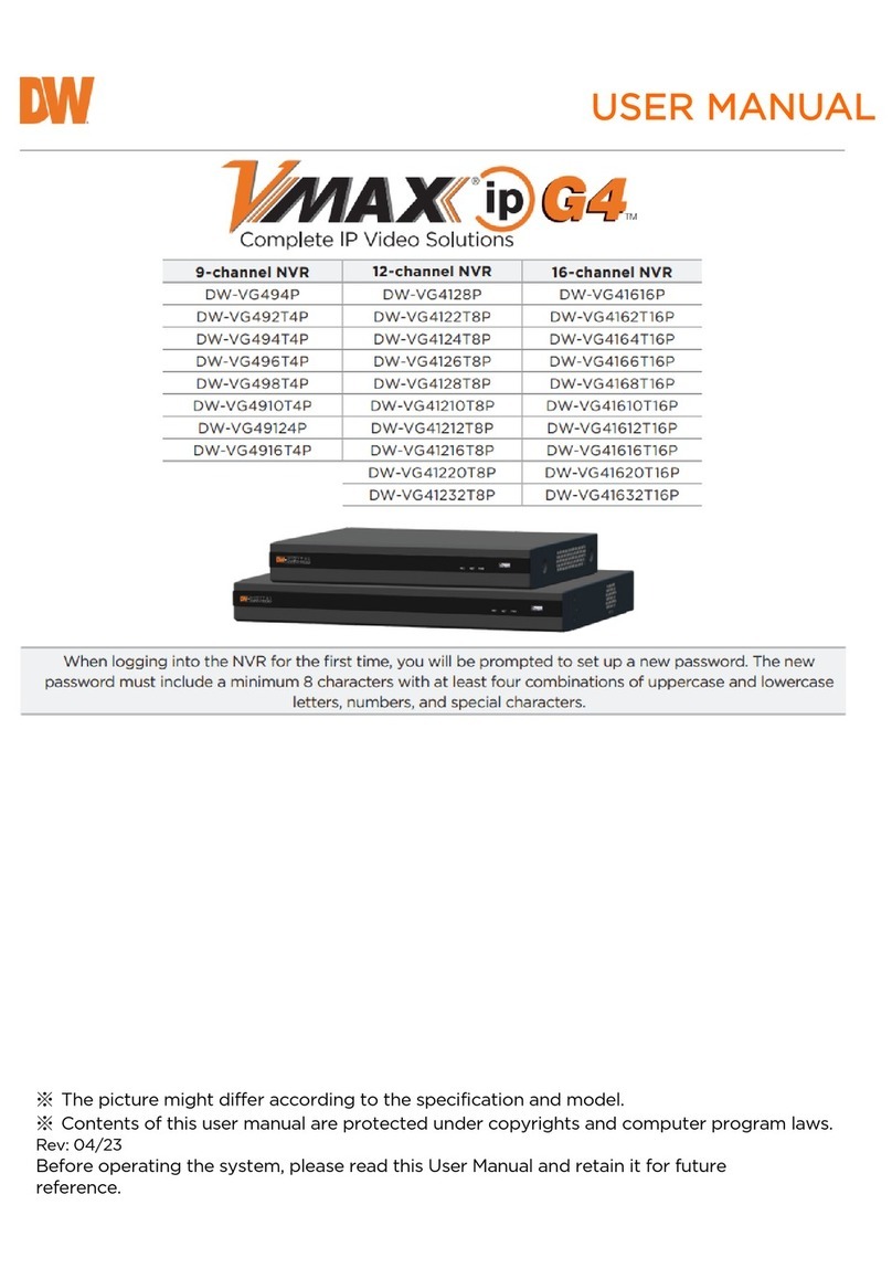 Digital Watchdog VMAX IP G4 DW-VG416 T16P Series User manual