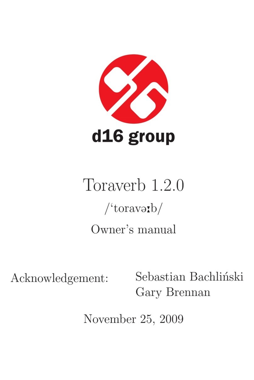 D16 Group Toraverb 1.2.0 owner's manual