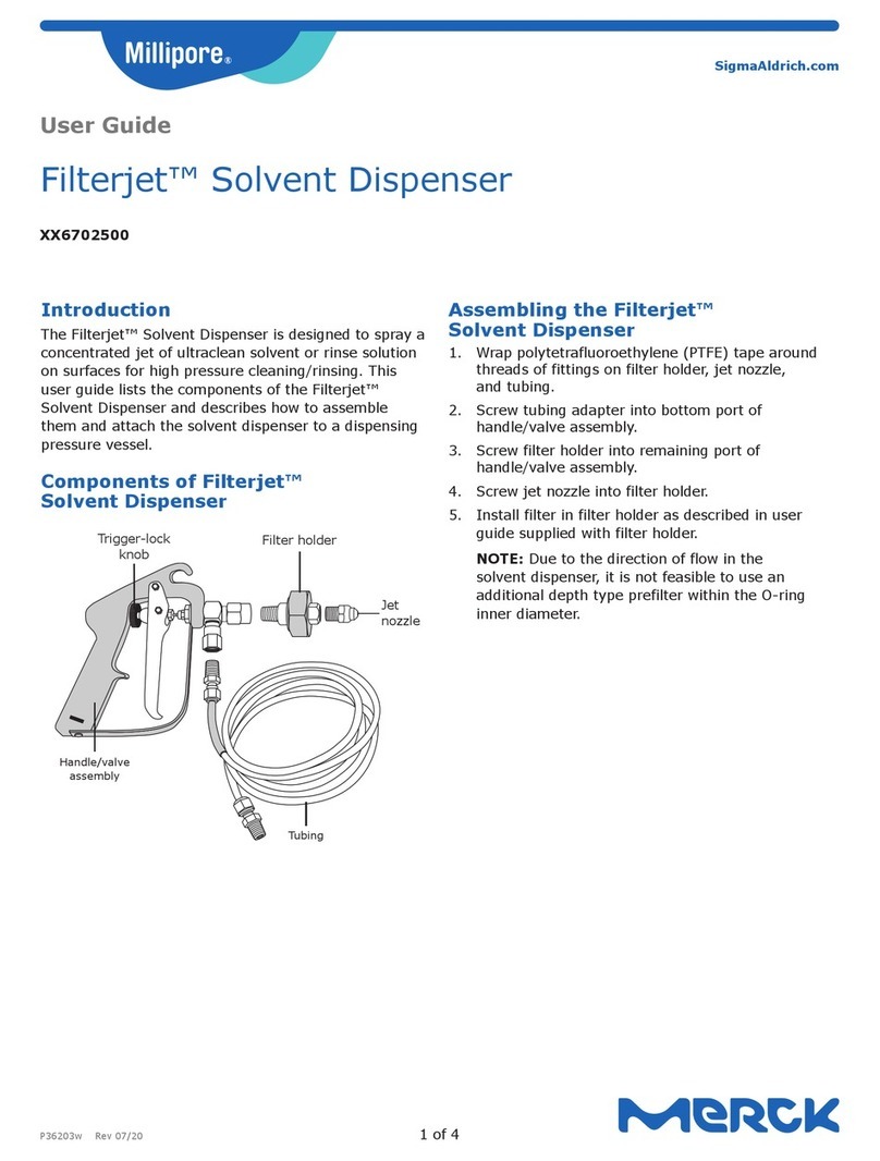 Millipore Filterjet 6702500 Series user guide